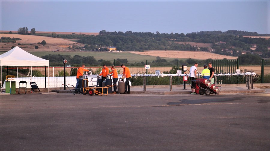 The propane station is being refurbished